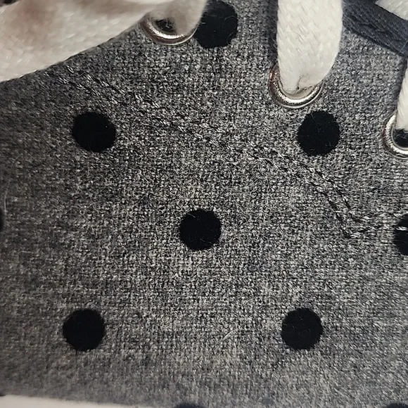 Kate Spade Vale Gray and Black Polka Dot Lace-up Size 9B Sneakers - Picture 5 of 12